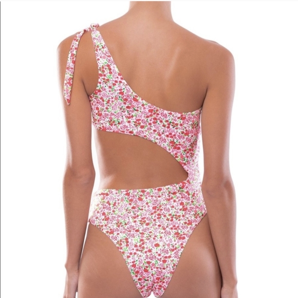 Oneone swimwear floral one piece cut out bathing suit size XL - Picture 2 of 9